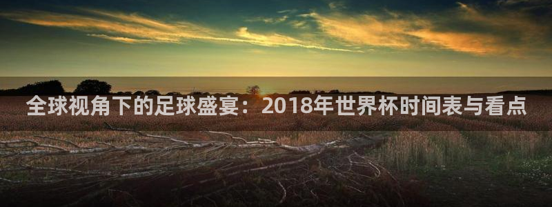 2026世界杯赛程表完整版:全球视角下的足球盛宴:2018年世界杯时间表与看点