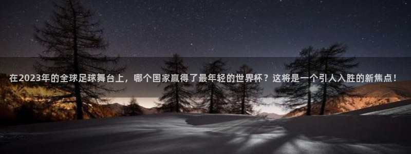 世界杯球赛:在2023年的全球足球舞台上,哪个国家赢得了最年轻的世界杯?这将是一个引人入胜的新焦点!